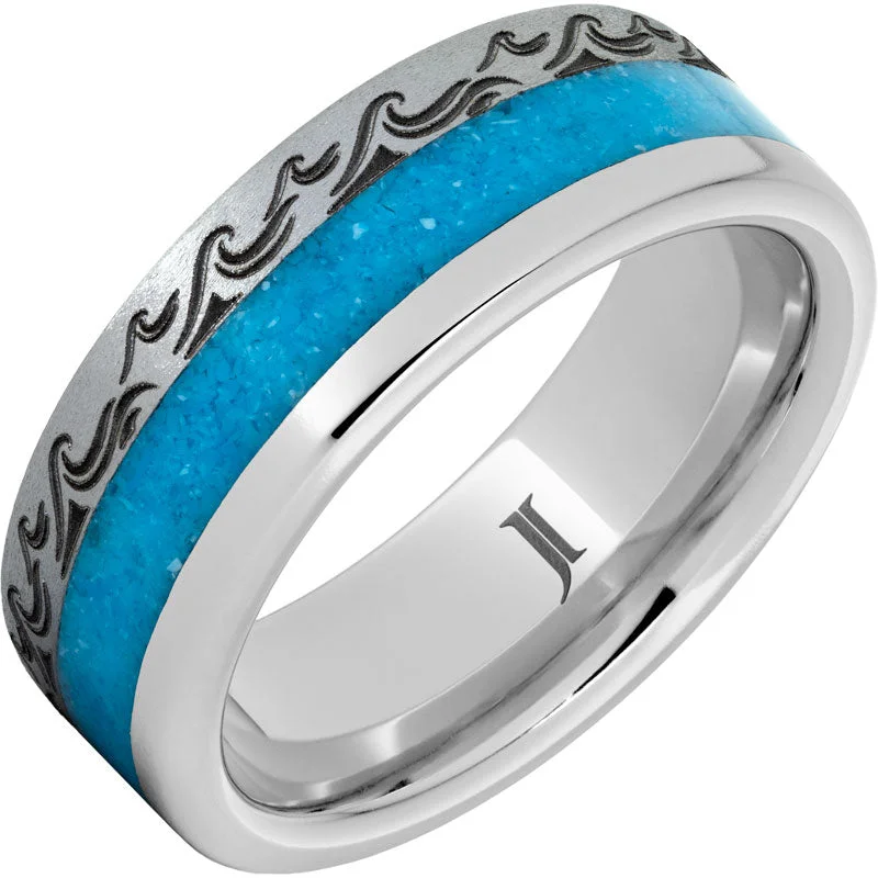 Women’s floral rings-The Ocean Blue Serinium® Turquoise Ring