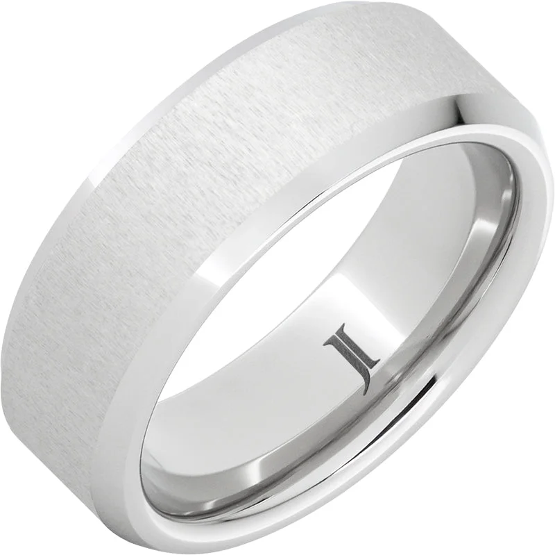 Women’s rainbow rings-Serinium® Beveled Ring with Satin Finish