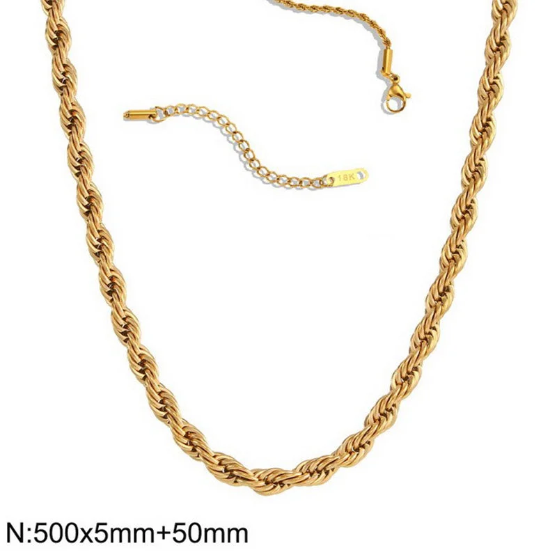 5mm Twist Chain Necklace 50 5cm