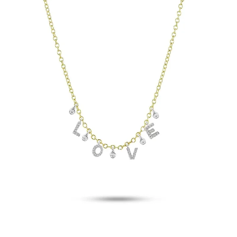 Women’s charm pendant necklaces-Meira T Custom Initial Diamond Necklace with 4 letters