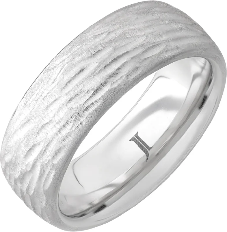 Women’s emerald-cut rings-Serinium® Ring with Treebark Finish