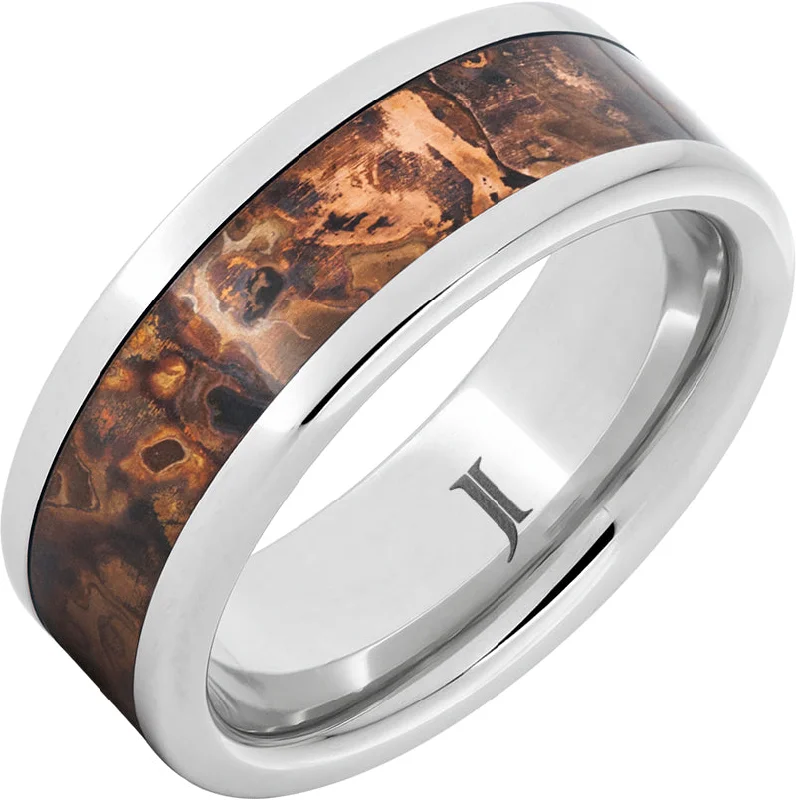 Women’s minimalist rings-Mycenae - Serinium® Royal Copper™ Inlay Ring