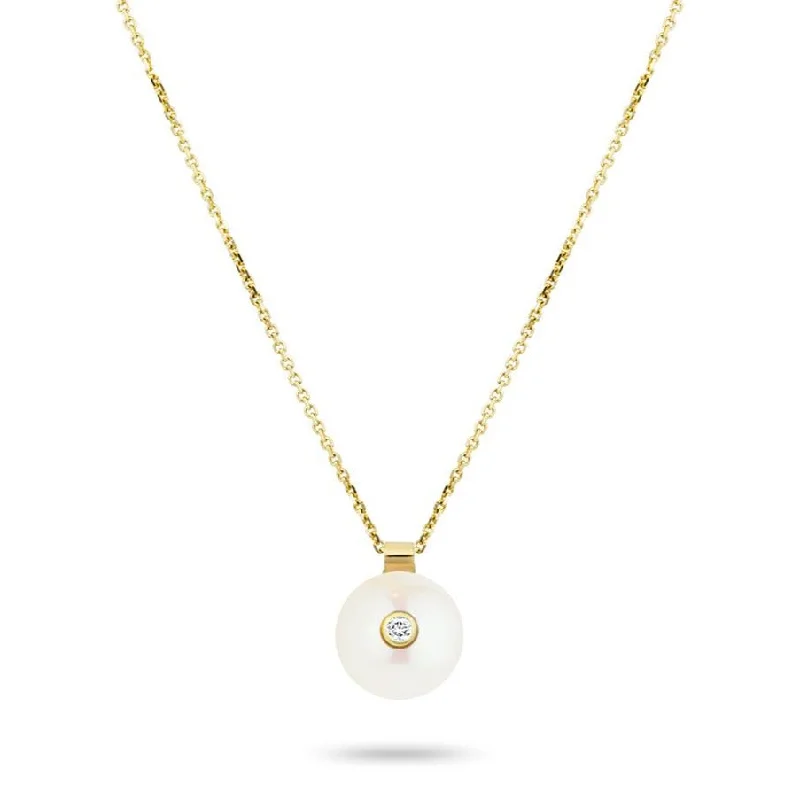 Women’s fashion necklaces-Everly Necklace, White Pearl