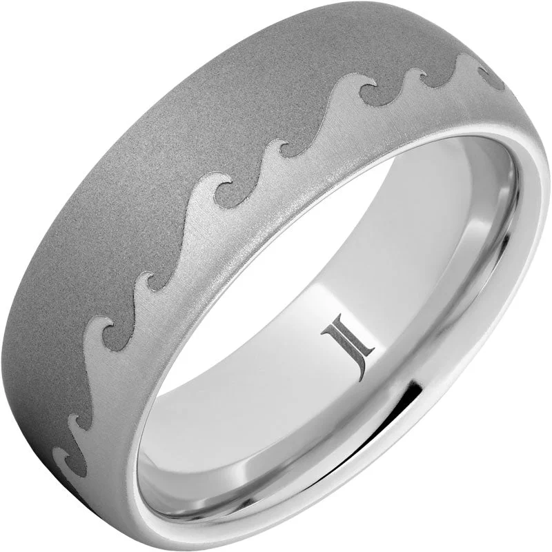 Women’s silver diamond rings-Surf's Up Serinium® Ring