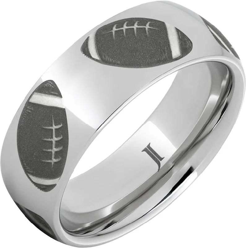 Women’s wide band rings-Kickoff! - Serinium® Men's Ring Football Ring