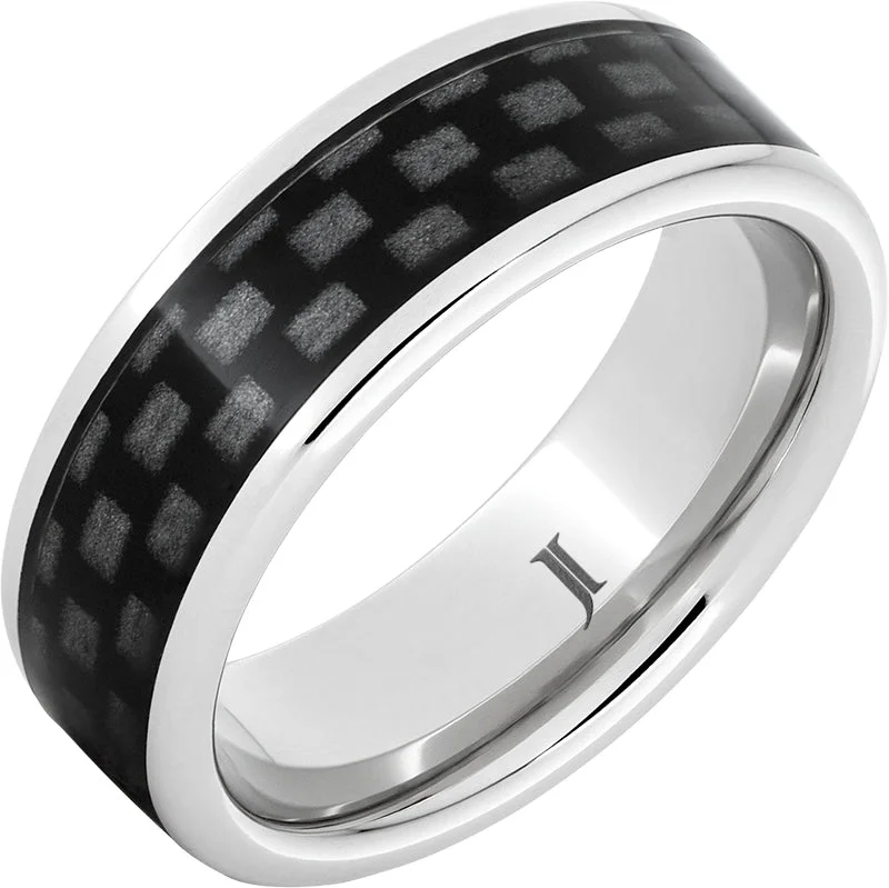 Women’s pearl rings-Serinium® Black Carbon Fiber Ring