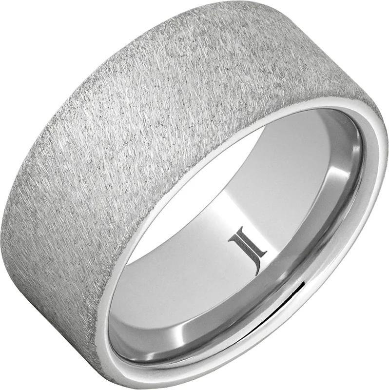 Women’s wedding rings-Serinium® Men's Ring with Grain Finish