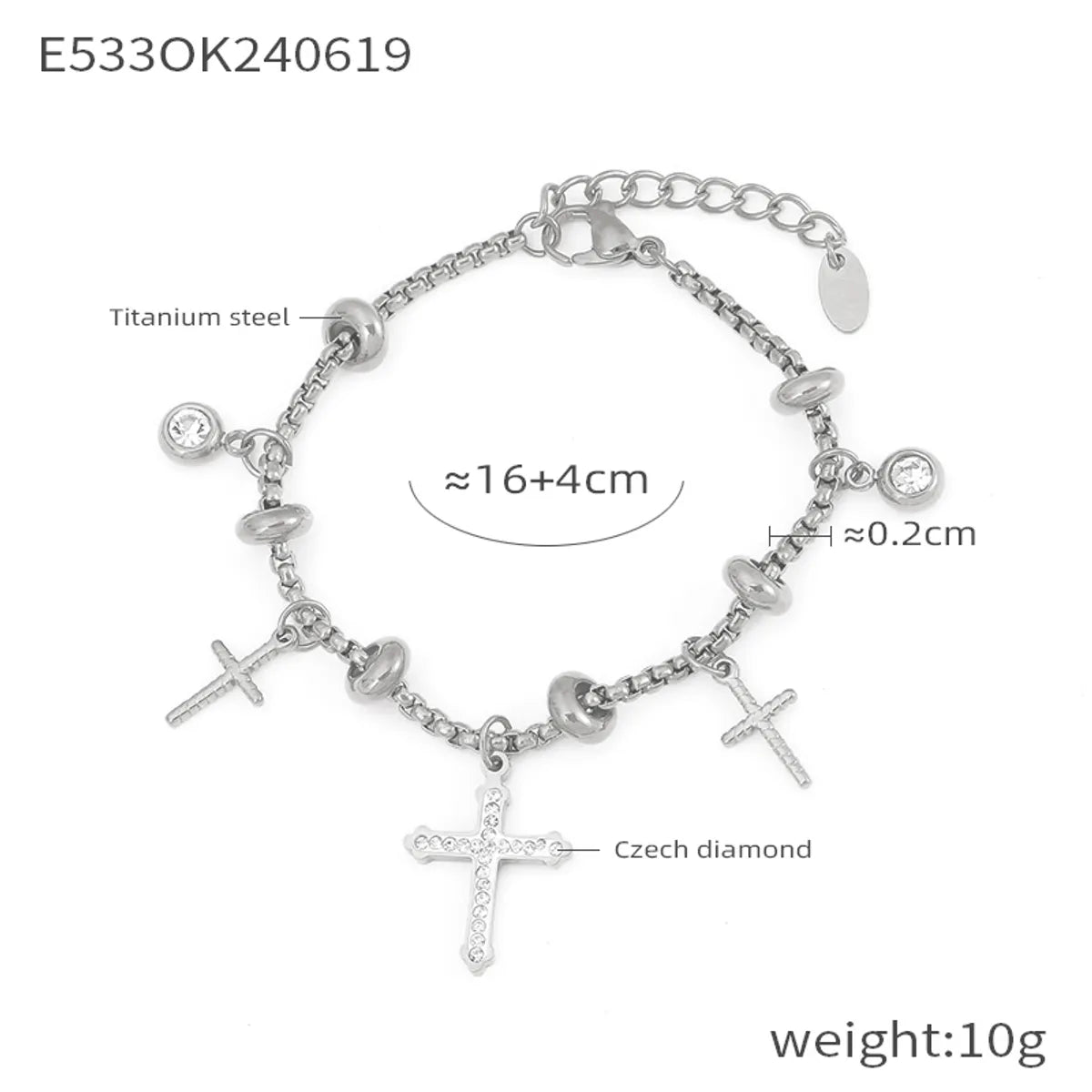 Cross Steel Bracelet