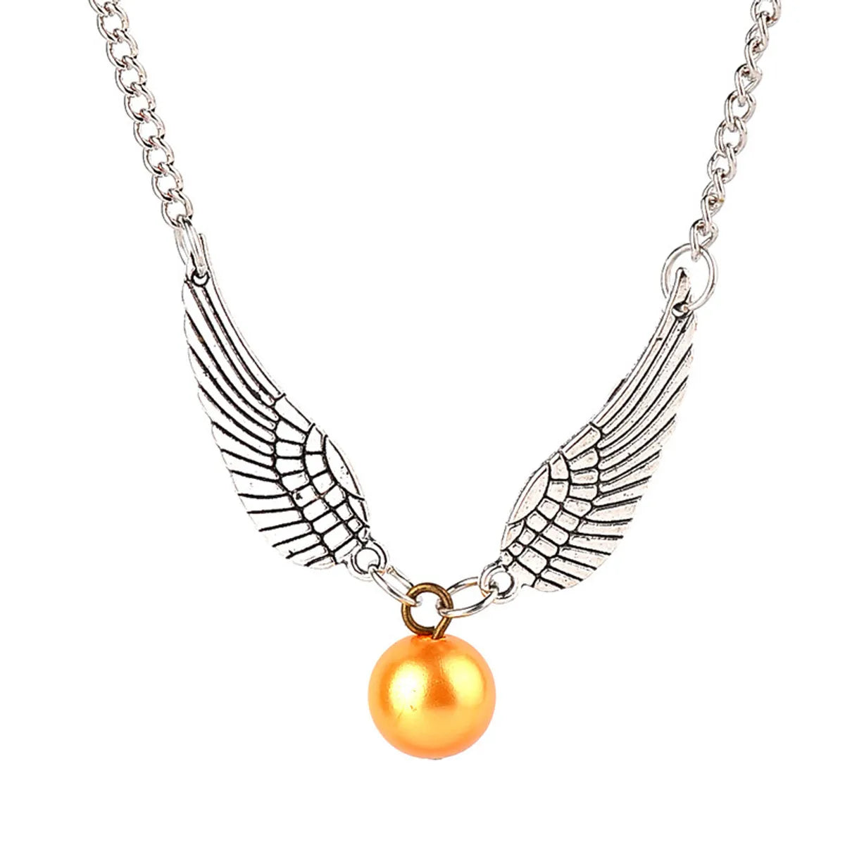 Women’s personalized necklaces-Popular Fashion Necklace Gold Snitch Necklace Unisex Clavicle Chain Wholesale