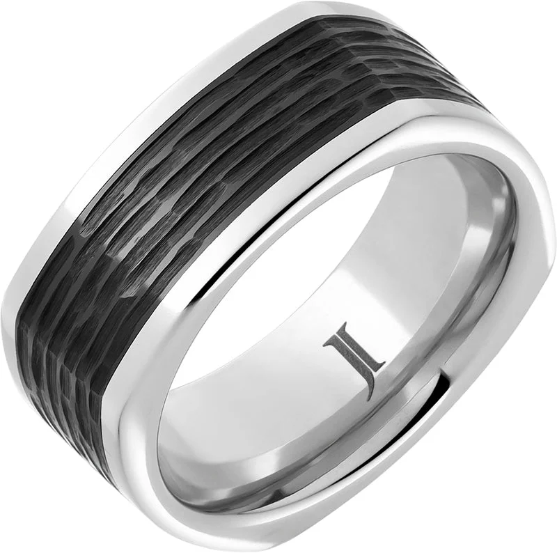 Women’s trendy engagement rings-The Cubist - Serinium® Black Diamond Ceramic™ Ring