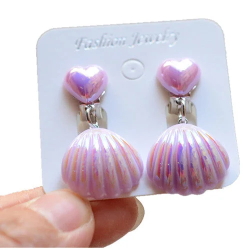 23# The Purple Shell Ear Clip Pair