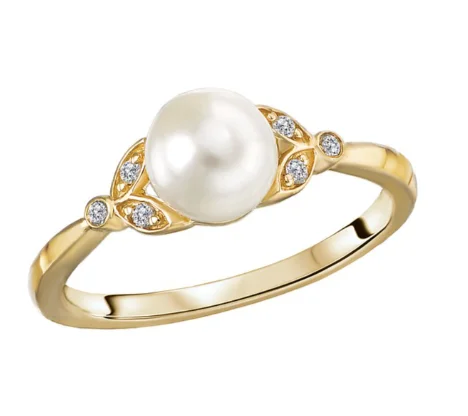 Women’s infinity rings-Petal Pearl Ring