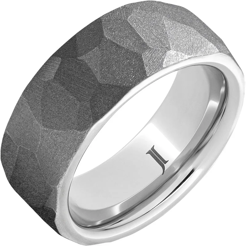 Women’s wedding anniversary rings-Serinium® Chisel Sandblast Ring