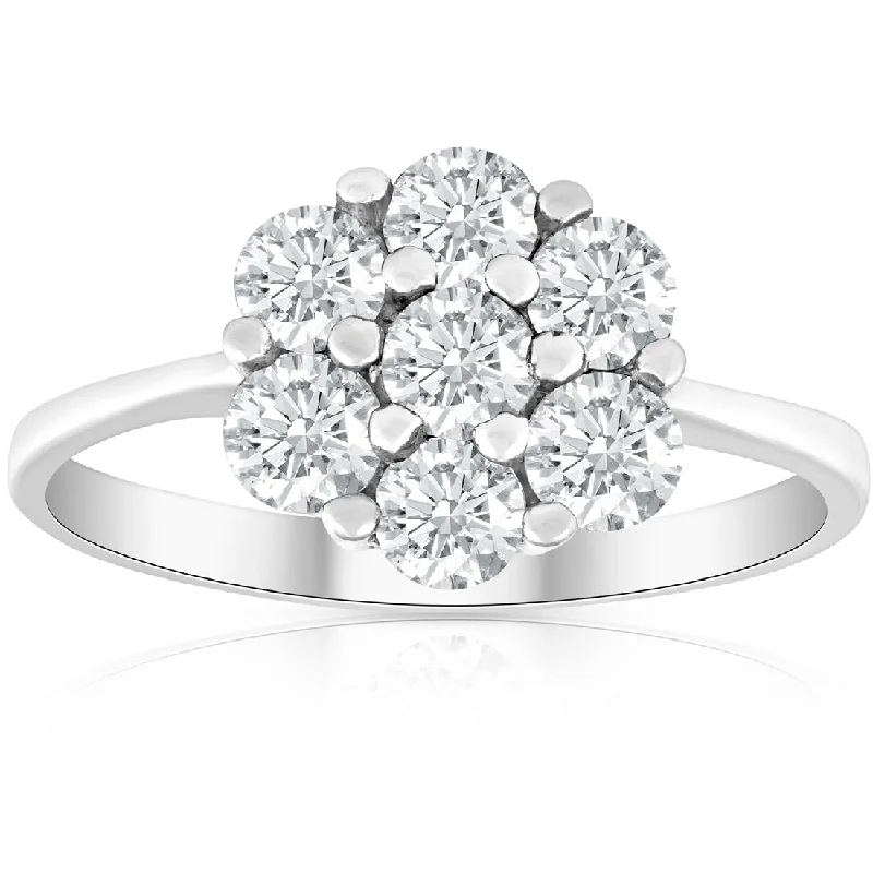 Women’s unique engagement rings-1 1/2Ct Diamond Ring in 10k White Gold