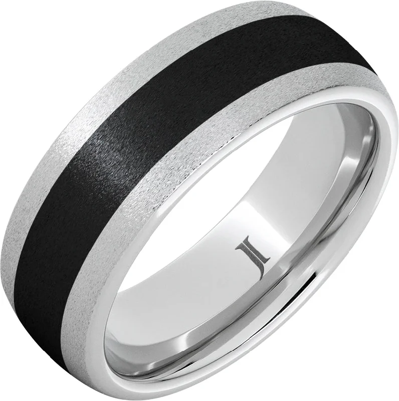 Women’s romantic rings-Counterpoint - Serinium® Black Ceramic Ring