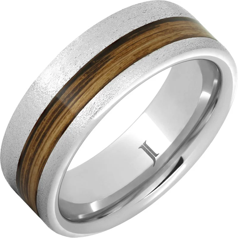 Women’s wedding and engagement rings-Barrel Aged™ Serinium® Ring with Rye Whiskey Inlay and Stone Finish