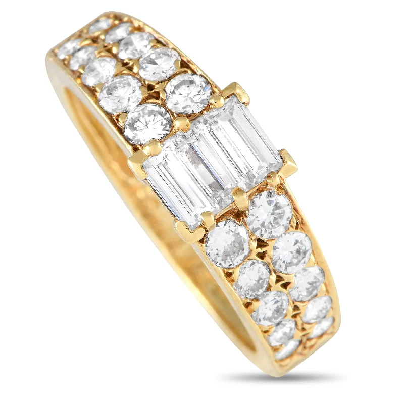 Women’s luxurious gold engagement rings-Van Cleef & Arpels 18K Yellow Gold 0.87ct Diamond Ring VC13-051524