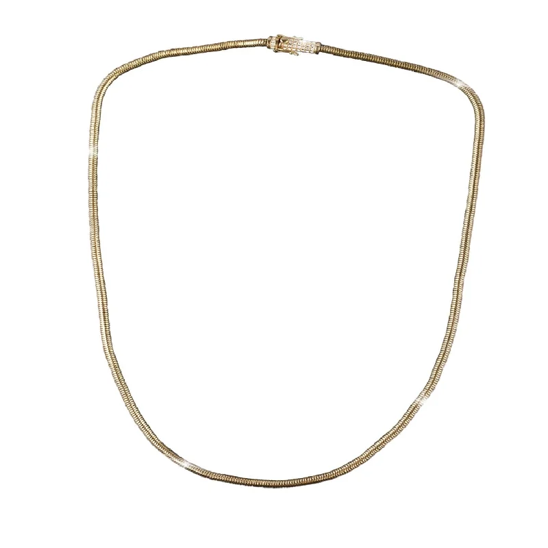 Women’s handmade gold necklaces-Golden Snake Chain Necklace