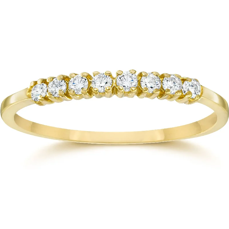 Women’s luxurious gold engagement rings-Diamond Ring 10K Yellow Gold