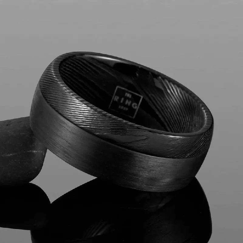 Women’s modern rings-Obsidian