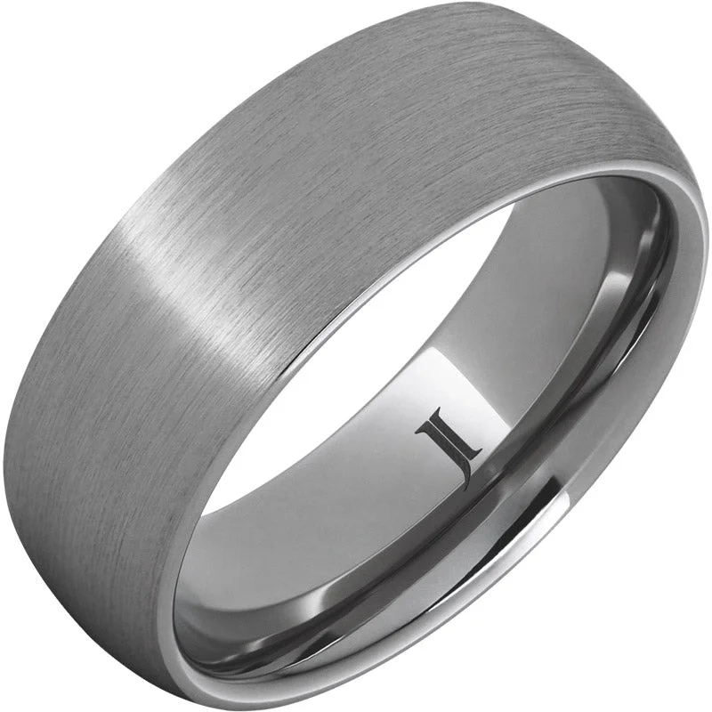 Women’s silver rings-Simplicity – Rugged Tungsten™ Dome Ring with Satin Finish