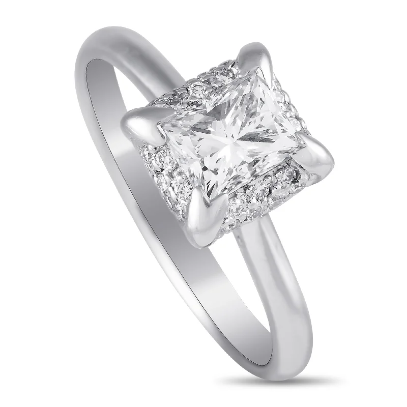 Women’s minimalistic diamond engagement rings-Tacori Platinum 1.26 ct Diamond Ring TA01-090624