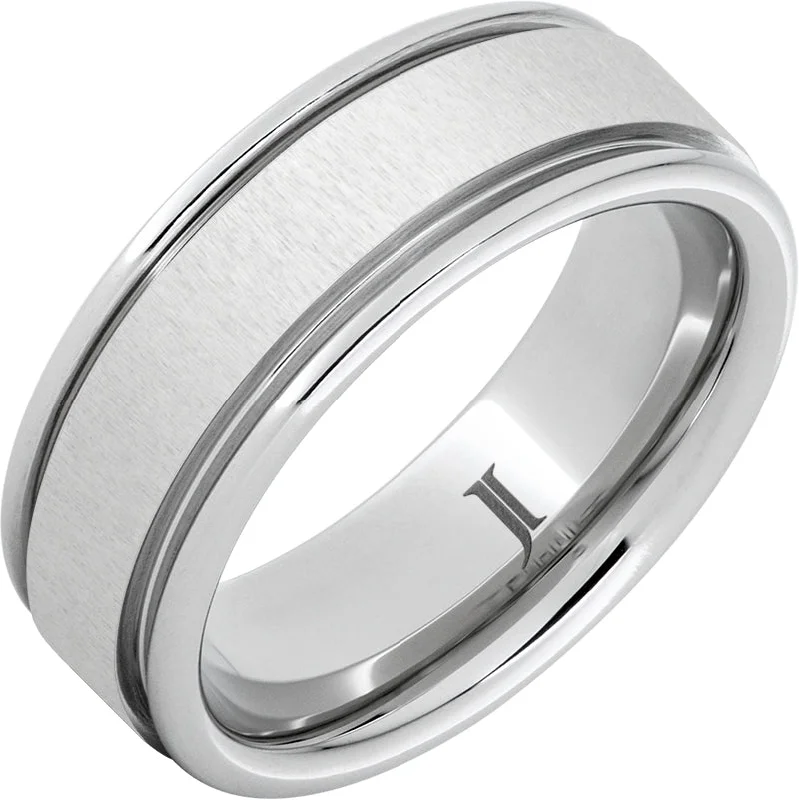 Women’s bridal rings-Serinium® Ring with Cross Satin Finish