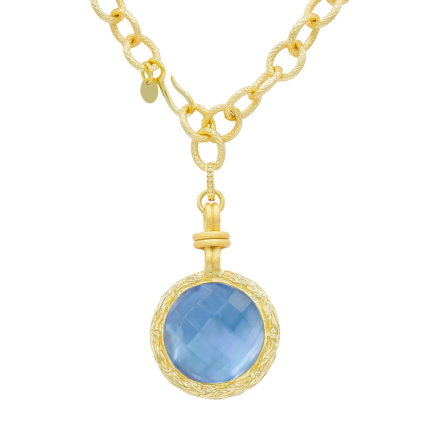 Women’s classy silver necklaces-Marcia Moran Marina Necklace in Multi, Aqua, Mother of Pearl or Tanzanite