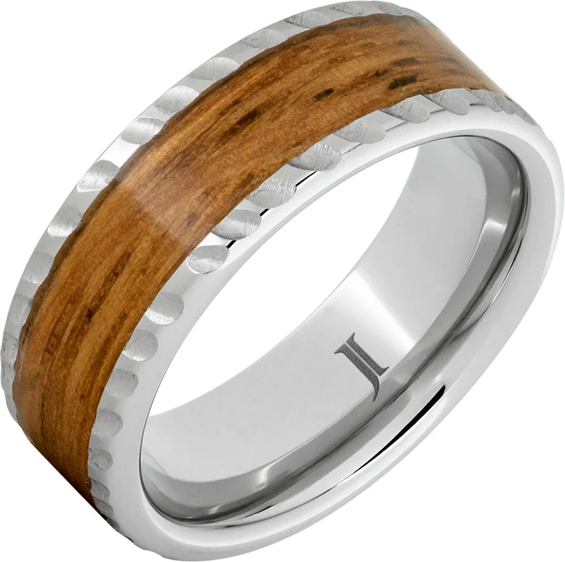 Women’s statement rings-Barrel Aged™ Serinium® Ring with Single Malt Scotch Wood Inlay