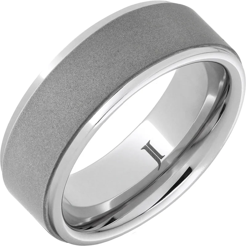 Women’s floral rings-Buff - Serinium® Sandblast Finish Ring