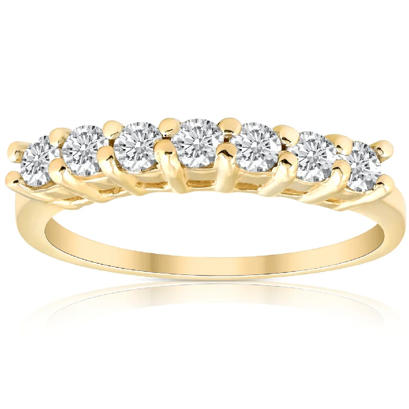 Women’s engagement rings with diamonds-5/8ct 14K Yellow Gold Diamond Anniversary Wedding Ring