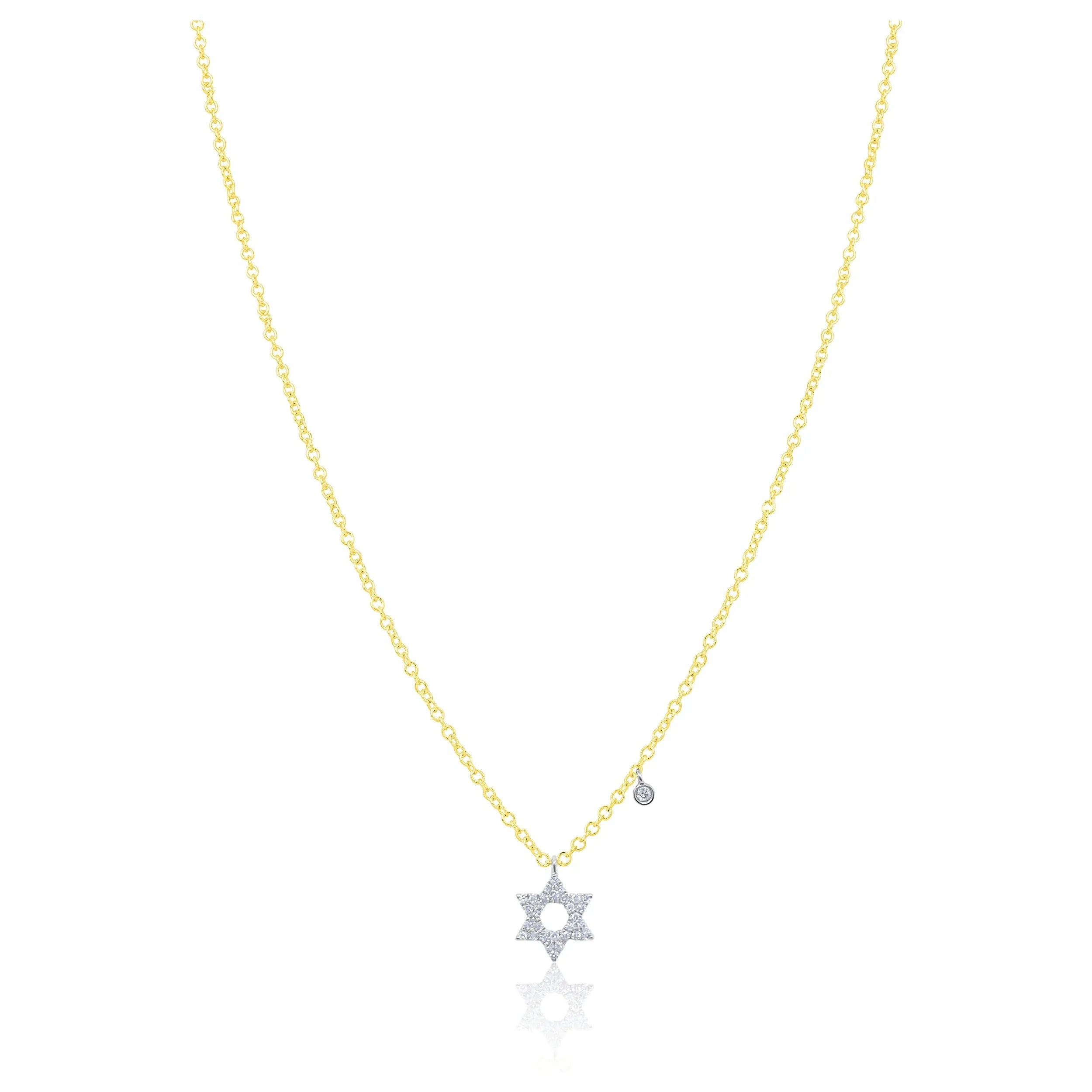 Women’s luxury pendant necklaces-Meira T Dainty 14kt Yellow Gold Star of David