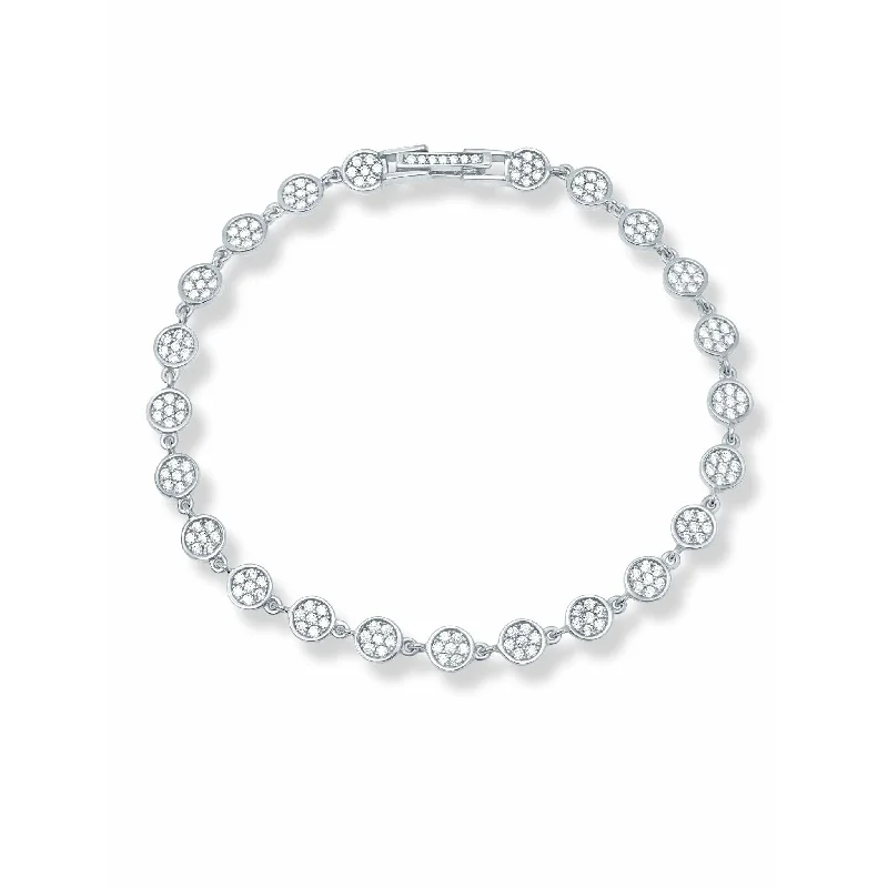 Women’s luxury necklaces-CRISLU Infinity Tennis Necklace Finished in Pure Platinum