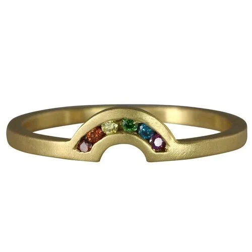 Women’s modern engagement rings-Sarah Swell | Baby Rainbow Diamond Ring