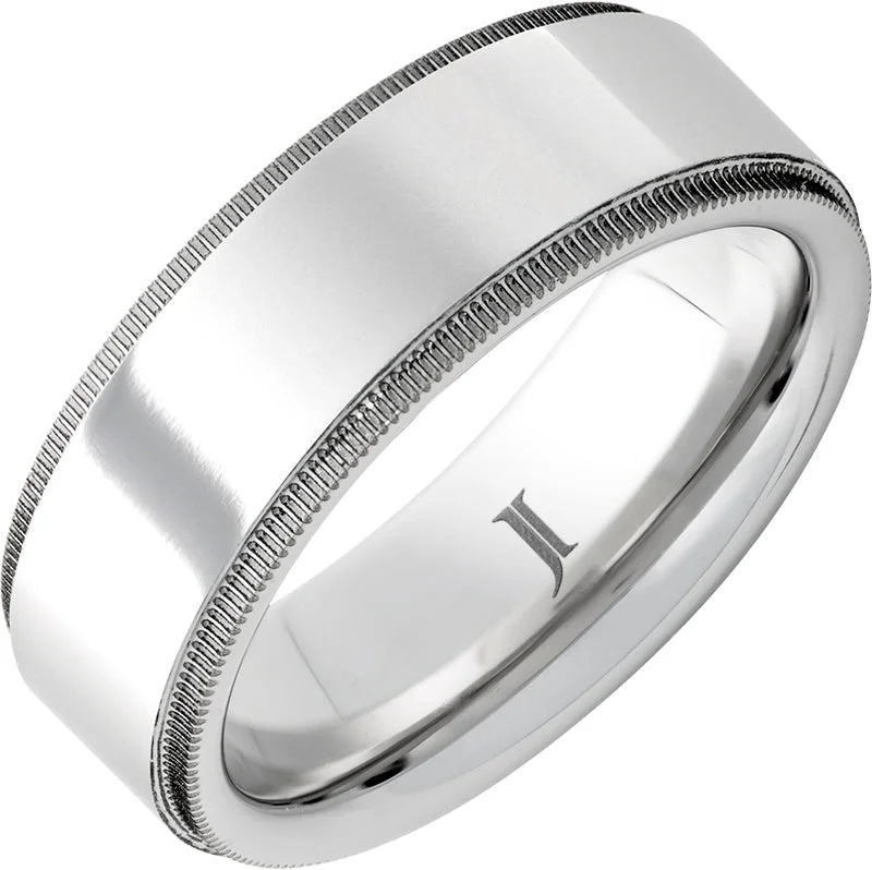 Women’s twisted rings-Polished Serinium® Ring with Milgrain Edges