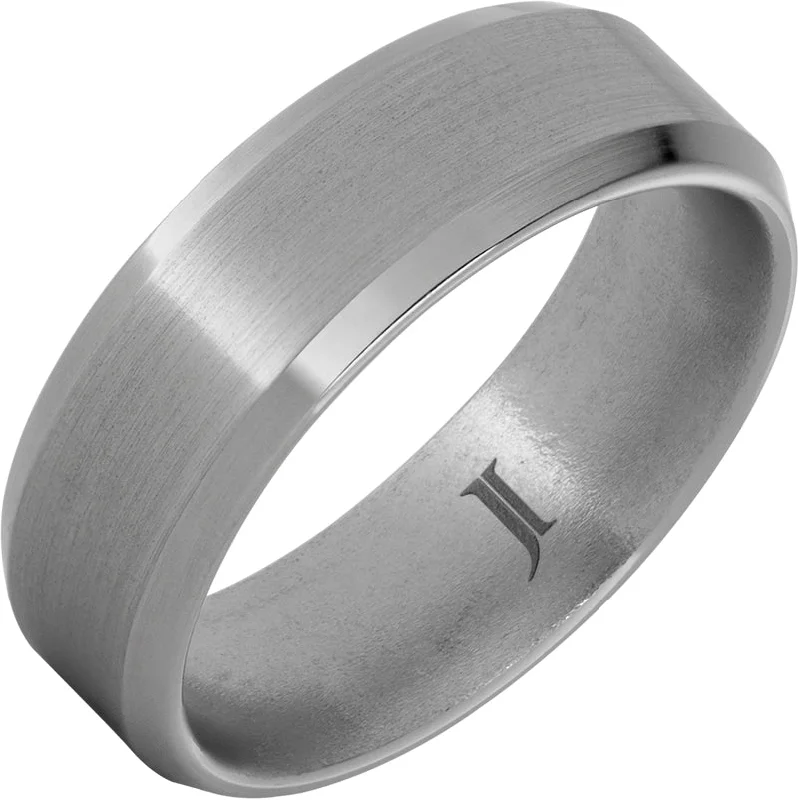 Women’s gemstone rings-Aerospace Grade Titanium™ Ring with Satin Finish