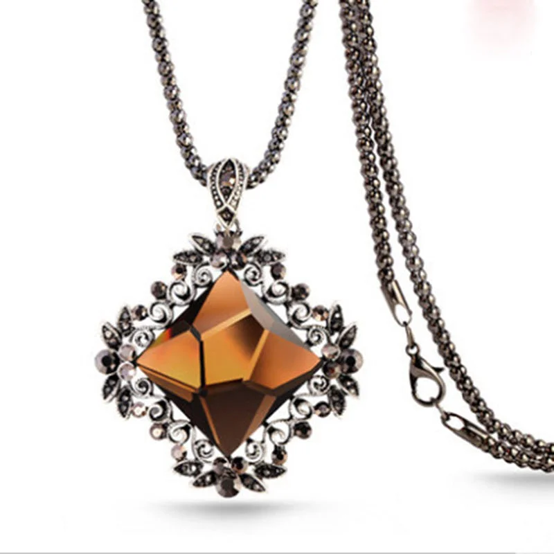 Diamond Hollow Antique Silver Brown