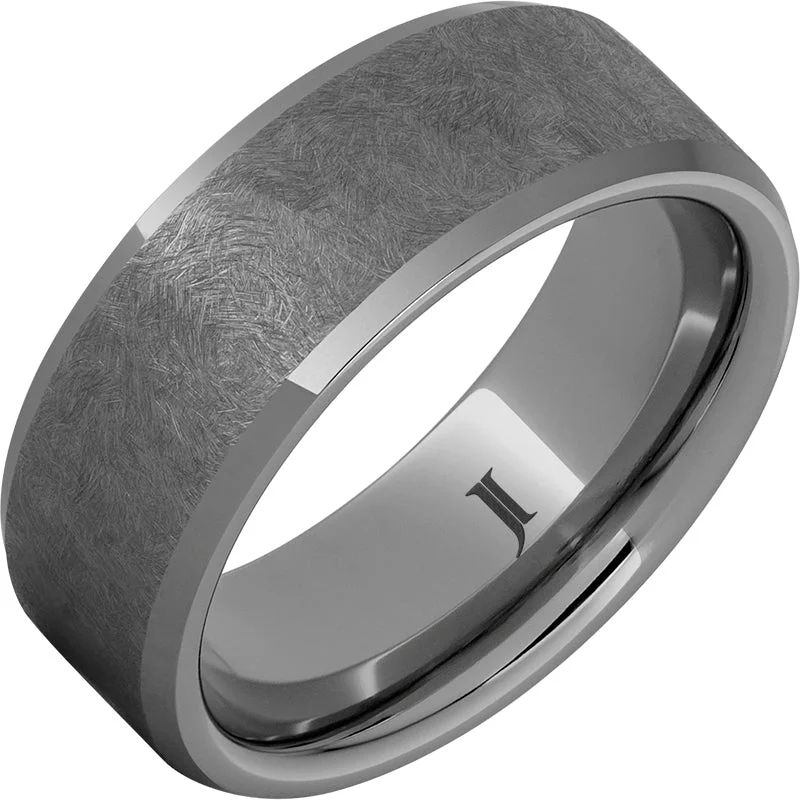 Women’s diamond rings-The Sentinel – Rugged Tungsten™ Hand Textured Ring