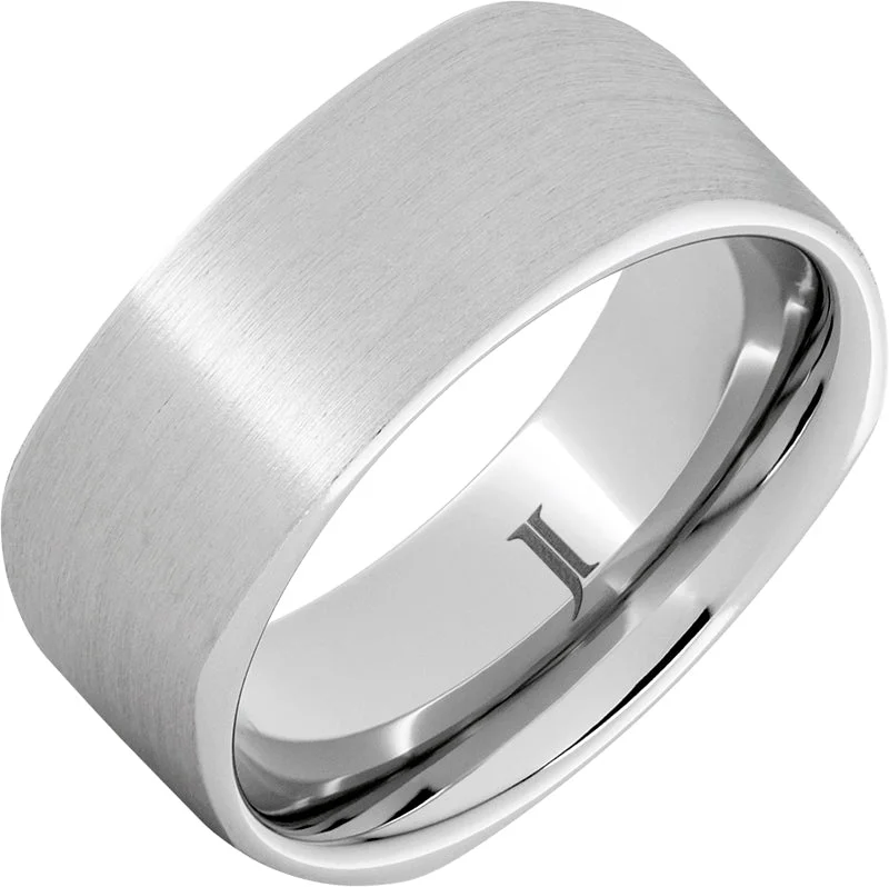 Women’s modern engagement rings-Serinium® Square Men's Ring with Satin Finish