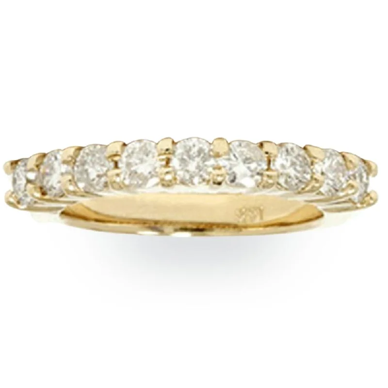 Women’s engagement rings with matching band-1ct Diamond Wedding Ring 14K Yellow Gold Ring Band