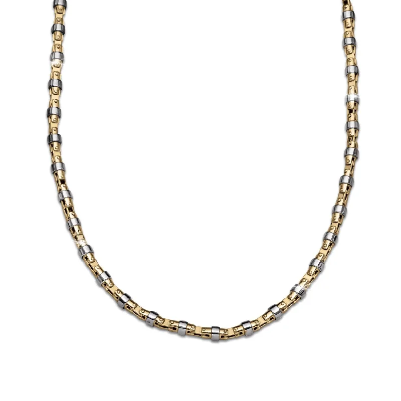 Women’s diamond necklaces-Two-Tone Rivets Necklace