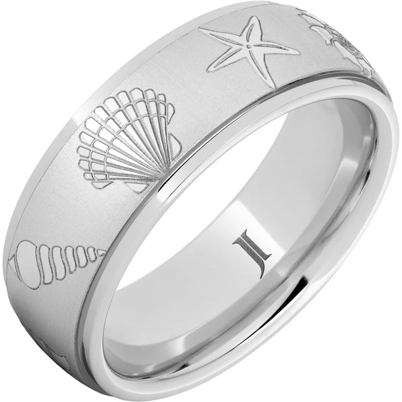 Women’s halo rings-Serinium® Seashell Ring