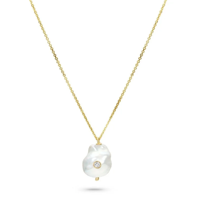 Women’s heart-shaped necklaces-Baby Baroque Diamond Necklace