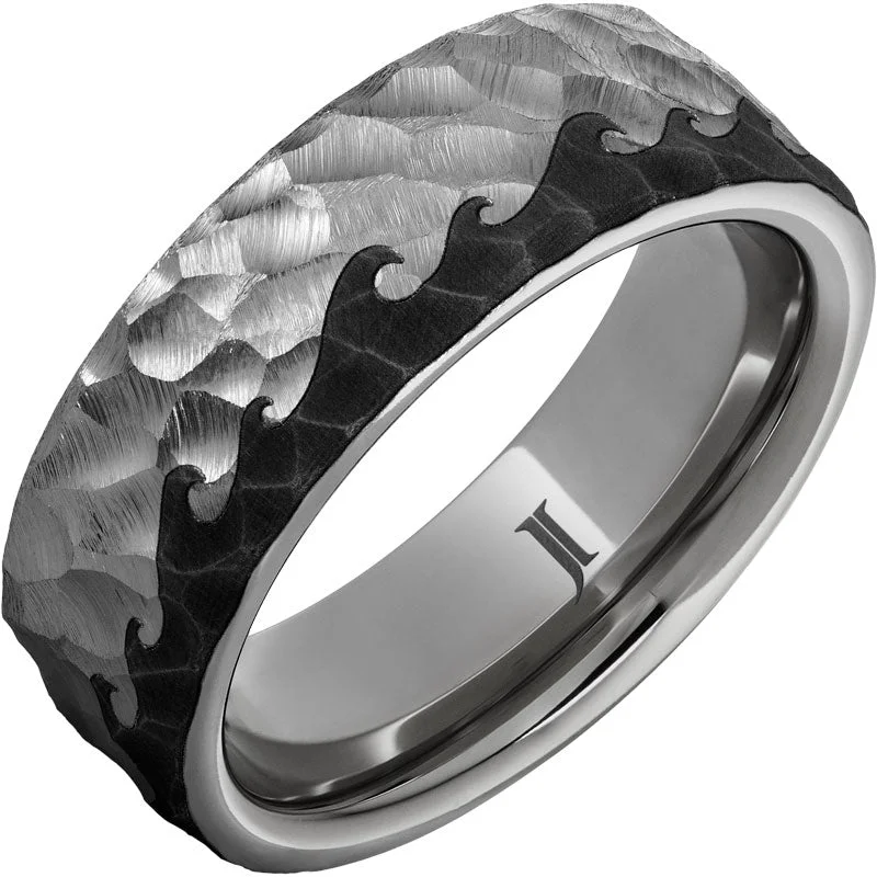 Women’s diamond eternity bands-The Wine Dark Sea Rugged Tungsten™ Ring