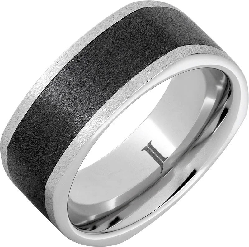 Women’s cushion-cut rings-Stone Cubist - Serinium® and Black Diamond Ceramic™ Ring