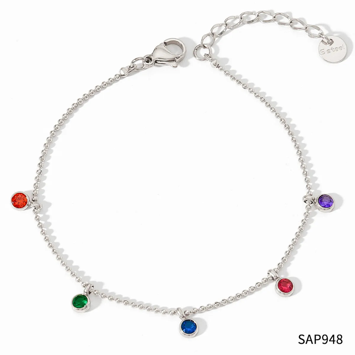 Sap948 Silver Bracelet Color Zirconium