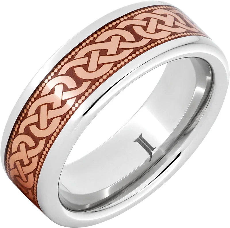 Women’s statement rings-Serinium® Royal Copper™ Ring with Celtic Knot Design