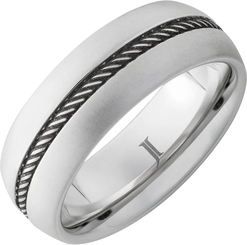 Women’s signet rings-Roundup - Serinium® Rope Engraved Ring