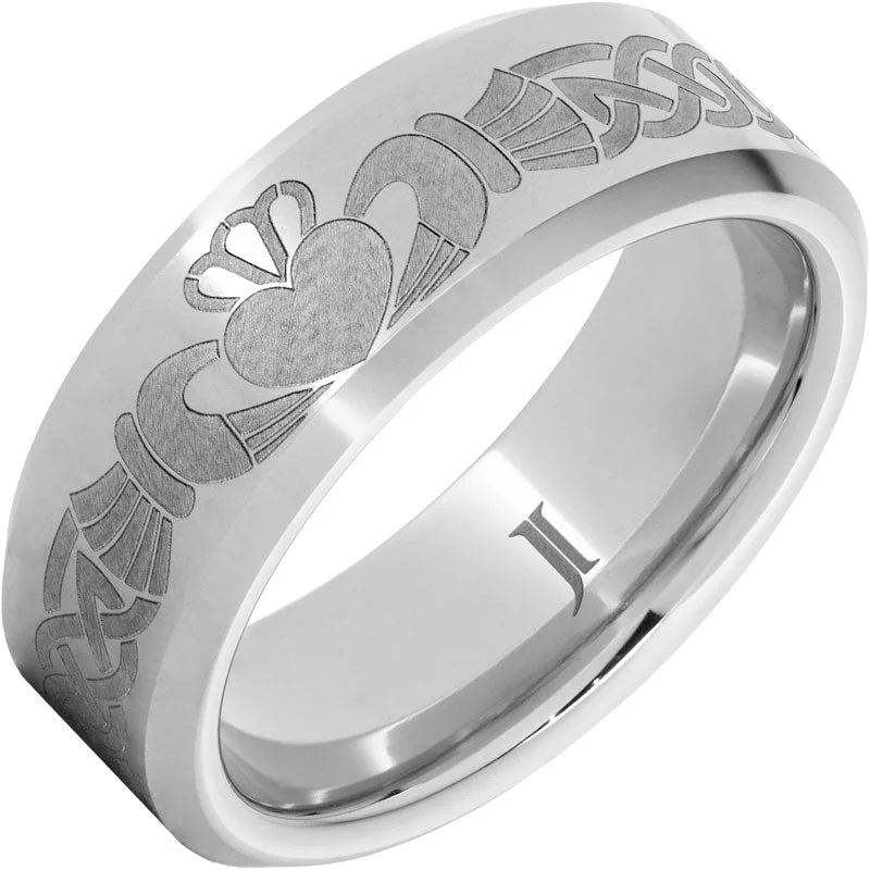 Women’s rose gold stackable rings-Serinium® Claddagh Ring