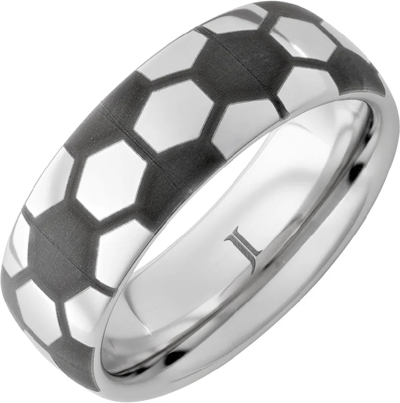 Women’s halo rings-Serinium® Soccer Ball Ring